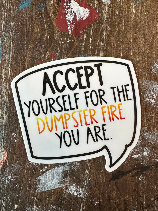 Dumpster Fire Sticker