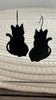 Black Cat Silhouette Earrings - Large