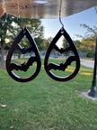 Bat Silhouettes Teardrop Earrings