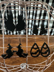 Bat Silhouettes Teardrop Earrings