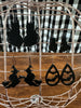 Bat Silhouettes Teardrop Earrings