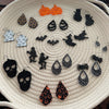 Bat Silhouettes Teardrop Earrings