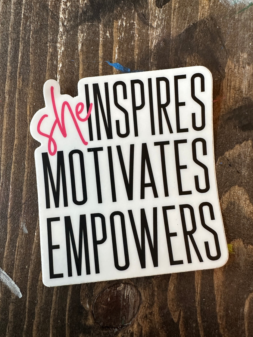 She Inspires Sticker